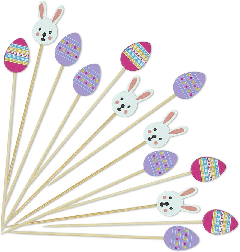 GRSECPO 100 Pack Rainbow Colored Fancy Toothpicks - Image 3